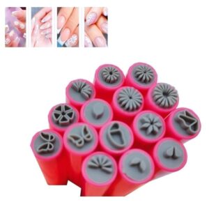Lymzpwg 4pcs/6pcs/10pcs/12pcs/15pcsNail Stamp Pen，Nail Art Flower Stamping Pen，Nail Art Graffiti DIY(15)