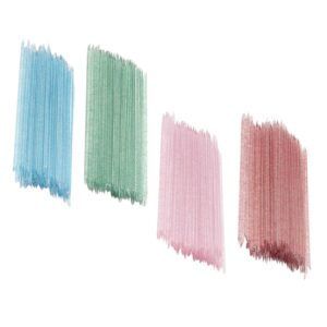 NOLITOY 400Pcs nail tools for manicure pusher equipment plastic dotting sticks plastic manicure tools sample remover putter tool Manicure tools supplies pointy nail flash, 16.5×0.5cm