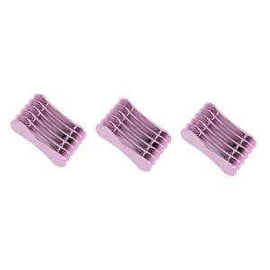 Hemoton 3pcs 5 Holder for Nail Brush Nail Display Stand Nail Art Brush Holder Stand for Nail Pen Nail Brush Tool Holder Vertical Pen Stand Makeup Brush Eyebrow Pencil Purple