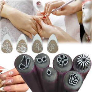 Nail Art Seal Pen Set>Nail Design Tool>Nail Art Tools with Different Patterns,Nail Art Pen Nail Stamping Plate Nail Art Stamper Kit (6pcs)