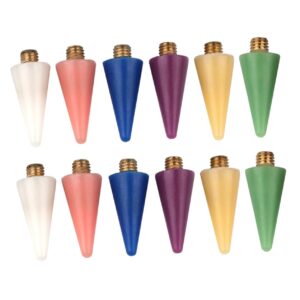 Hemoton Nail Jewelry Picker Pen 12pcs Replacement Tips 6 Colors Wax Tips for Nail Art Decor