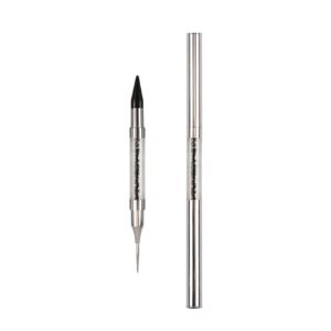 Dual End Rhinestone Pen Tool Nail Rhinestone Picker Dotting Tool,Dual End Rhinestone Pen Tool,Dual Tips Pick Up Applicator with Lid,Crystals Nail Salon Home Use,Nail Salon Home DIY Nails (Black)