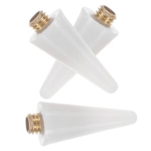 SHERCHPRY 3Pcs Acrylic Nail Dotting Tools with Replacement Heads White Manicure Dotting Pen for DIY Nail Art for Rhinestones and Gems Suitable for Home and Salon Use