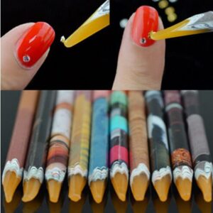 Sindy Nail Art Picker Resin Pencil Rhinestones Dotting Pick up Tool Wax Pen 10Pcs