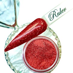 Ruler Dip Powder Acrylic Powder> Nail Art Designs> Manicure or Pedicure> For Home or Salon Use. Long Lasting> Cruelty Free. 0.25 Oz Jar.
