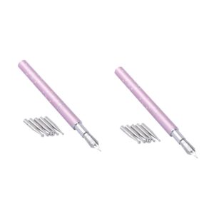 PENIKOKO 2Sets Manicure Drawing Tool Kit Nail Art Painting Pens for DIY Fingernail Polish Lightweight Durable Manicure Accessories for Creative Nail Art Projects