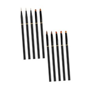 HAKIDZEL 10Pcs Nail Art Drawing Pens Handle Easy Hold Nail Tools for Manicure Durable and Lightweight Accessories for Beautiful Nail Designs Present for Nail