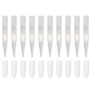 SOLUSTRE 10pcs Empty Nail Polish Pens Nail Nutrition Pen Cuticle Oil Applicator Makeup Tool Smooth and Tidy