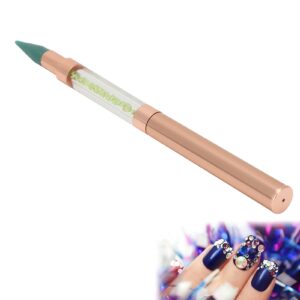 Double sided Dotting Pen, Double sided Rhinestone Dotting Pen Wax Tip Rhinestone Pick up Tool Dotting Pen Manicure Nail Art Tool Nail Art DIY Decoration Tool (Green)