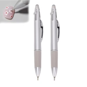 5 in 1 Nail Art Dotting Pen, Nail Dotting Pen Press Type 5 in 1, Professional Nail Art Tool for Beauty Salons and DIY Enthusiasts (2pcs)