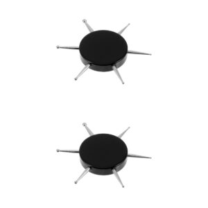 Mikinona 2pcs 6 Sizes Circular Nail Art Pen Black Thin Nail Art Tool for Diy Manicure