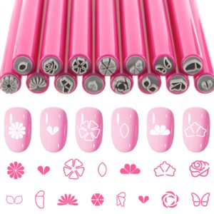 DANNEASY Nail Art Stamp Pen Set (15PCS)>3s Quick DIY Nail Design Tools – Easy to Use>Butterfly Flower Nail Stamper Pens>Nail Art Decoration for DIY Salon Manicure Kit Nails Supplies