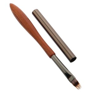 NOLITOY Nail Art Blending Pen Versatile Art Pen for Gradient Designs Sandalwood Gourd Handle Wide Brush for Women