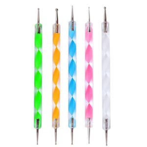 5Pcs Art Tip Dot Paint Manicure kit 2 Way Dotting Pen Tool Embossing Stylus for Painting Art Dotting Tool Dot Paint Manicure kit