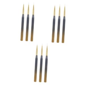 FOMIYES 3sets Professional Nail Art Liner Brushes Set Manicure Set Nail Art Supplies 3pcs*3