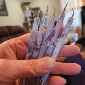 Set of 5 Bent dotting tools Curved Dotting tools for dot art/Mandala Dotting