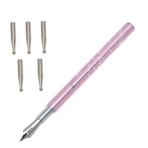 Healeved Nail Art Pens Set 5 Dotting Tools Replacement Pen Points for Diy Decor