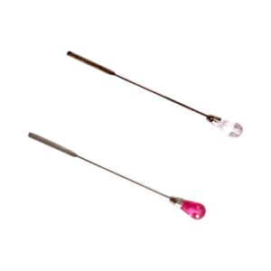 NOLITOY Stainless Steel Nail Stirring Rods Nail Gel Mixing Stick Dotting Pen for Manicure