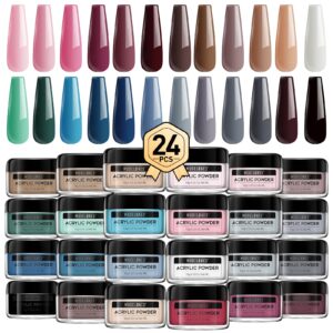 Modelones Acrylic Powder> 24 Colors Acrylic Nail Powder> Pink Nude Acrylic Powder Set> Pigmented Color Acrylic Powder for Nails> French Nail Art> Nail Extension> Gifts for Women