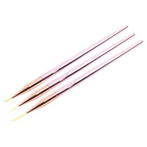 VINTORKY Nail Paint Pens Set Rose Gold Electroplate Nail Art Drawing Tools Precision Tip Manicure Kit