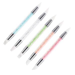 MOTHNUR Nail Art Tools Kit 5pcs Drill Double Head Pen Nail Point Drill Bits for Salon