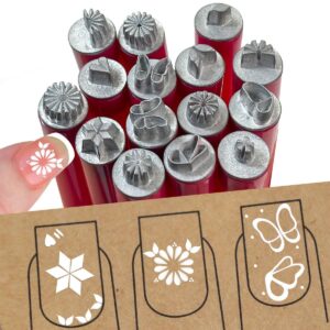 15 PcsNail Art Stamp Pen,Nail Art Flower Stamp Pen,Nail Art Stamp Pens DIY Nail Art Tools,Nail Art Stamper Kit,Nail Stamper Nail Art Tool with Different Patterns>Christmas Nail Stickers