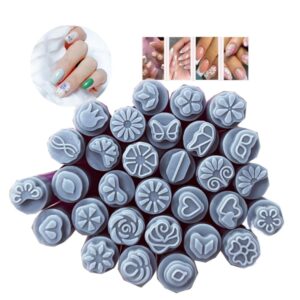 Lymzpwg 200pcs/300pcsNail Stamp Pen，Nail Art Flower Stamping Pen，Nail Art Graffiti DIY(30pcs)