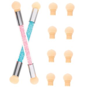 FOMIYES 2 Sets Smudge Pen Set Nail Tools for Nail Art Manicure Art Brush Nail Modification Sponge Brush Nail Brush Nail Painting Pens Nail Pen Dual Head Sponge Pen Nail Sponge Acrylic