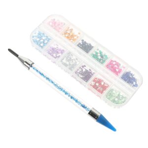 Gogogmee 1 Set Rhinestone Stickers Blue for Nails Nail Rhinestones for Nail Art Beads Painting Pen