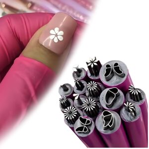 Nail Art Flower Stamp Pen>2024 New Nail Art Stamp Pen Set>Nail Art Stamp Pens DIY Nail Art Tools>Nail Art Pens Nail Design Tools for Nail Art>Nail Art Graffiti DIY Dotting Tools for Women (15pcs)