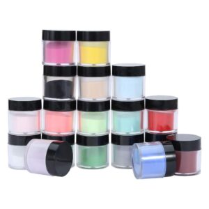 Rmeioel DIY Nail Acrylic Powder>Acrylic Powder> 18 Colors Nail Acrylic Powder Sets UV Gel Powder Dust Design Decoration 3D Manicure Art Tips UV Gel Powder Design (18 Colors)