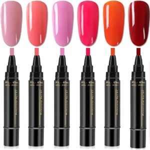 MJFGJSDW Polishey Nail Polish Pens>Nail Polish Brushes for Nail Art>Nail Design Tools>Nail Art Pens>Nail Liner(6 Pcs-C)