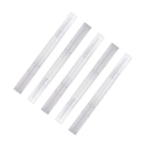 PLAFOPE Nail Oil Pen Empty 3ml Brush Tip Bottle Set 5 Pcs for Cuticle Oil Nail Polish Lip Gloss Essential Oils