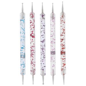 5pcs 2 Way Dotting Pen Tool Nail Art Tip, Multicolor Dotting Tool Set, Dot Paint Manicure kit, Portable DIY Nail Art Dotting Tool, Nail Dotting Pens, Art Painting Stylus, Manicure Tool