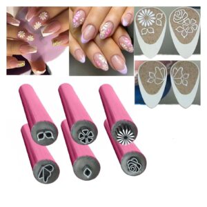 Nail Art Stamp Pen Set>Flower Shape Nail Stamp Pen>DIY Nail Art Pen Nail Design Tool>Nail Art Stamp Pen Nail Dot Tool>Various Patterns Nail Stamp Plates>DIY Nail Art Pen Set for Women Girls Home(