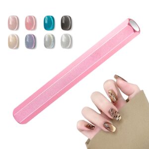 JIYIN Cat Eye Nail Magnet>Hexagonal Design Magnet Stick>Double-Head Nail Magnet Pens Cat Eye Magnet Tool for DIY Home Nail Manicure Design Salon Pink(1PC)