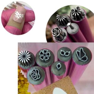 6PCS Nail Art Stamp Pen Set>Nail Art Pen Set>Nail Graffiti Nail Art Dotting Tools with Simple Design>Easy to Use>Nail Stamp Pen DIY Nail Art Tools for Girls and Women (10pcs)
