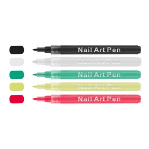 VOCUEL 5 Pcs Nail Drawing Pens Nail Art Pens Nail Dotting Tools Nail Polish Pens Nail Art Graffiti Pens for Nail Art Decor>11*131.6MM