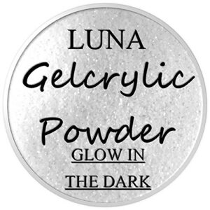 SHEBA NAILS Gelcrylic Acrylic Powder – 1OZ. – Luna Glistening White (Glow in the Dark)