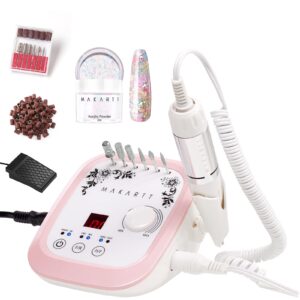 Makartt Mixed Glitter Acrylic Powder> Sparkly Nail Powder for Acrylic Nails> Professional Shiny Acrylic Nail Powder Bundle With Genesie Nail Drill Professional 35000RPM Electric Nail File Machine