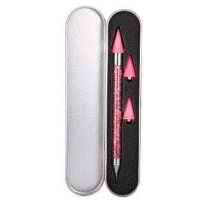 OIFEN Rhinestone Picker Tool ,1 Dual-Ended Wax Pencil for Rhinestones with 2 Extra Wax Tips for Nail Art Decoration
