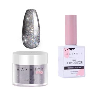 Makartt Acrylic Powder 2oz Nude Bundle with Makartt Nail Dehydrator 15ML Acrylic Nail Powder Professional Colored Acrylic Nail Supplies