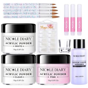NICOLE DIARY Bundle – Acrylic Powder Nail Set + Acrylic Nail Clipper 2