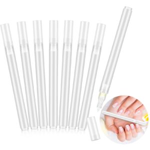 Blulu 8 Pcs French Manicure White Tip Pen Polish White Nail Tip Pen Fingernail Art Whitening Marker for Women Traditional Nail DIY Pedicure