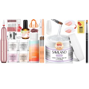 Saviland Acrylic Nail Kit with Builder Nail Gel Kit