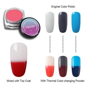 Elite99 Thermal Color-changing Nail Powder Gradient UV Gel Manicure Nail Art Pigment Decoration 1g (011)