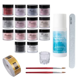 14PCS 30ML Acrylic Nail Powder> 75ML Acrylic Liquid Monomer for for Acrylic Nails> Nail Carving>Adhesive>MMA Free Nail Monomer Salon Quality for Nail Extension +Cup>Nail Forms>Brush and Nail File