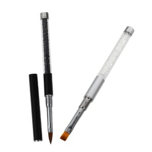 SOIMISS Diy Pen Manicure Supply 2pcs Nail Art Pen Tools Long Handle Design for Home Use