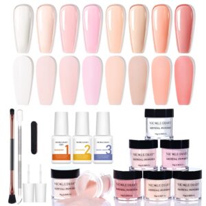 NICOLE DIARY Thermal Dipping Nail Powder Kit Sparkling Color Changing Dip Nail Glitter Pigment for Wedding New Year Party No UV Lamp Cure Quick DIY Decor Tool 10g (10 Boxes)