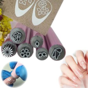 LRVTREC 6PCS Nail Art Stamp Pen Set>Nail Art Pen Set>Nail Graffiti Nail Art Dotting Tools>Easy to Use Stamp Pen for Nails,Nail Art Stamping Pen for Girls and Women